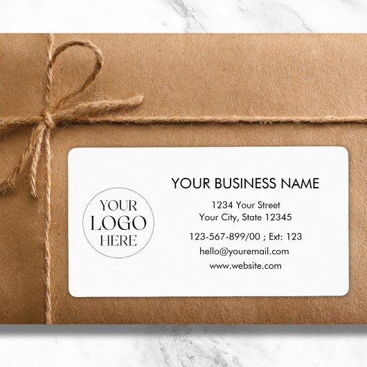 Custom Company Logo Business Shipping Address ラベル