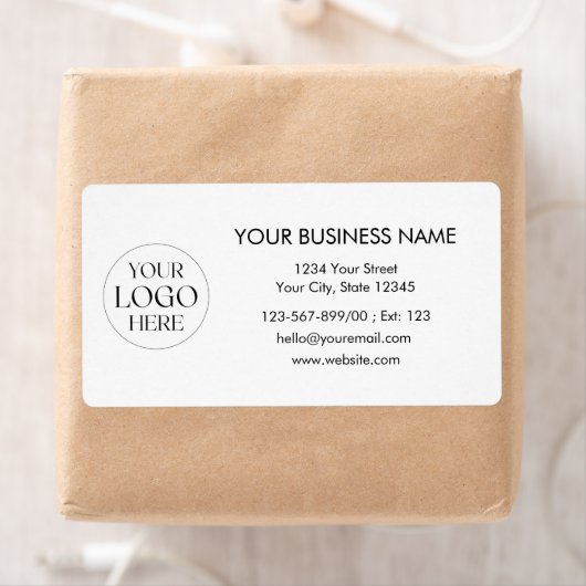 Custom Company Logo Business Shipping Address ラベル (インサイチュ)