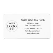 Custom Company Logo Business Shipping Address ラベル (正面)