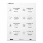 Custom Company Logo Business Shipping Address ラベル (フルシート)