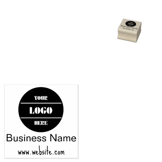 Custom Company Logo Design ラバースタンプ (押印)