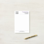 Custom Company Logo Info Business Post-it® Notes ポストイット (デスク上)