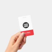 Custom Company Logo Name Title Bar Code バッジ (手持ち)