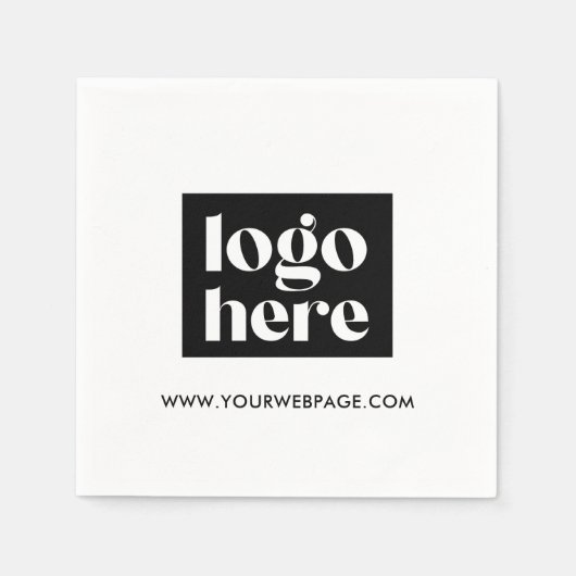 Custom Company Logo Napkins スタンダードカクテルナプキン (正面)