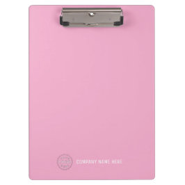 Custom Company Logo Professional Office Light Pink クリップボード