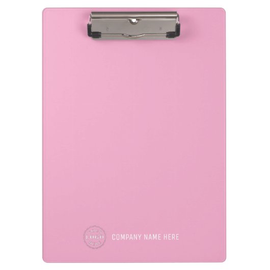Custom Company Logo Professional Office Light Pink クリップボード (正面)