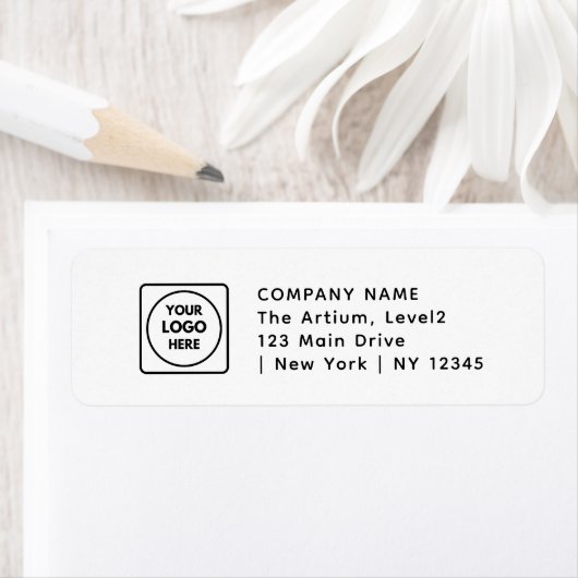 Custom Company Logo | Professional Return Address ラベル (インサイチュ)