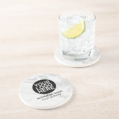 Custom Company Logo Round Sandstone Coaster コースター (側面)