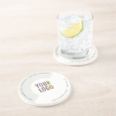 Custom Company Logo Round Sandstone Coaster コースター (側面)