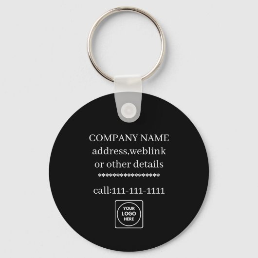 Custom Company Logo Slogan Promo Keychains キーホルダー (裏面)