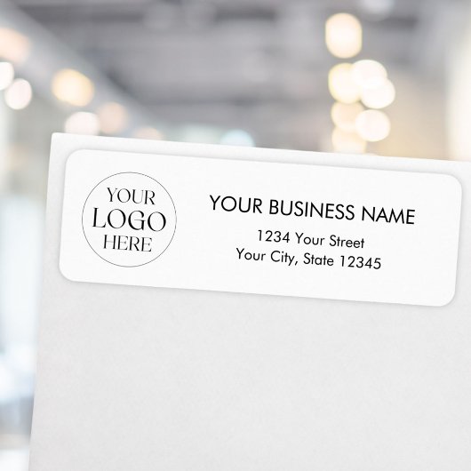 Custom Company Logo Small Business Return Address ラベル