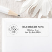 Custom Company Logo Small Business Return Address ラベル (インサイチュ)