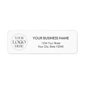 Custom Company Logo Small Business Return Address ラベル (正面)