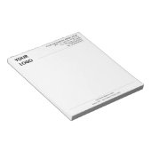 Custom Company Logo Text Branded Notepad Example ノートパッド (アングル)