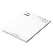 Custom Company Logo Text Branded Notepad Example ノートパッド (回転)