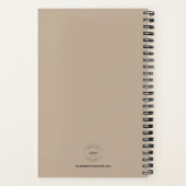 Custom Company logo website Minimalist Beige ノートブック (裏面)