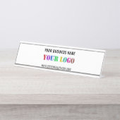 Custom Company Logo Your Business Desk Name Plate デスクネームプレート (正面)