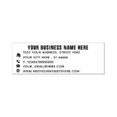 Custom Company Name Info Address Stamp Example セルフインキングスタンプ (デザイン)
