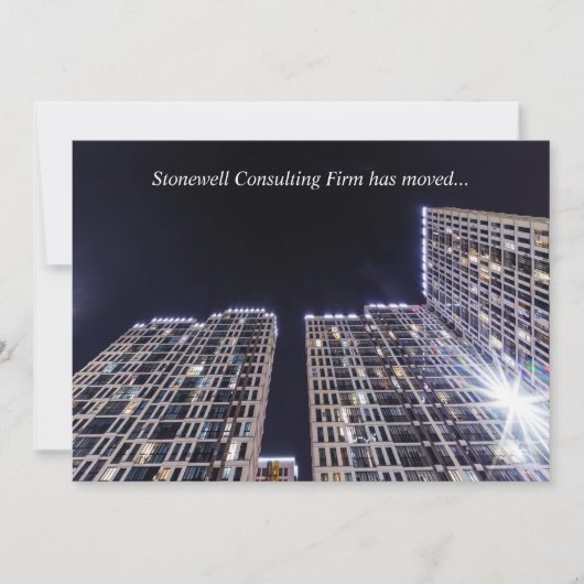 Custom Company Office Building Business Moving 案内状 (正面)