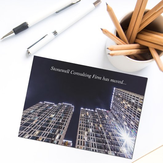 Custom Company Office Building Business Moving 案内状