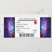 Custom Concert Ticket Gift Girl valentine's day 招待状 (正面)