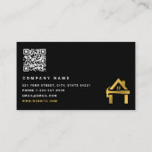 Custom Construction Black Gold Home Building Lux 名刺 (裏面)