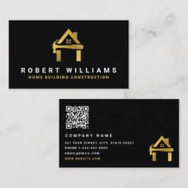 Custom Construction Black Gold Home Building Lux 名刺
