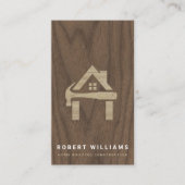 Custom Construction Wood Home Building Lux 名刺 (正面)