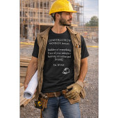 Custom Construction Worker Definition Shirt Gift Tシャツ