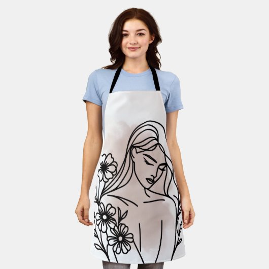 Custom Cooking エプロン (着用した状態)