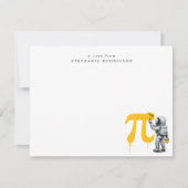 Custom Cool Astronaut Painting Pi Symbol Pi Day  ノートカード (正面)