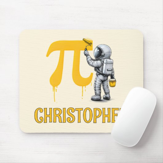 Custom Cool Astronaut Painting Pi Symbol Pi Day マウスパッド (マウス)