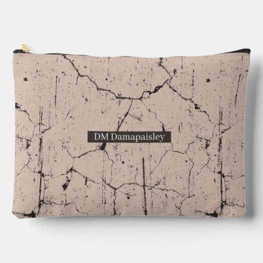 Custom cool bark background wooden artwork アクセサリーポーチ (正面)