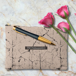 Custom cool bark background wooden artwork アクセサリーポーチ