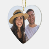 Custom Coordinates Fist Date Valentine's Day Gift セラミックオーナメント (左)