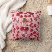 Custom Coquette Heart Bow Pattern Wrapping Paper クッション (ブランケット)