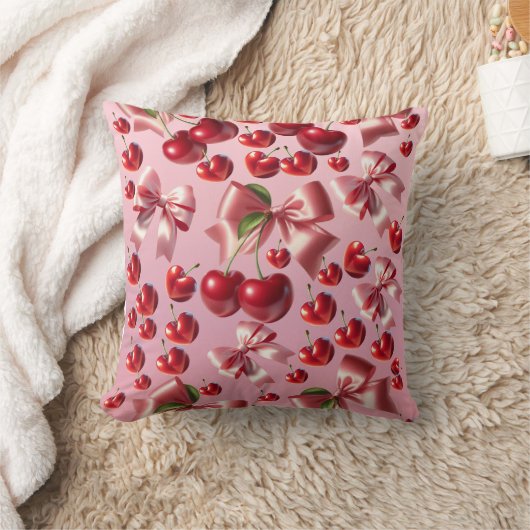 Custom Coquette Heart Bow Pattern Wrapping Paper クッション (ブランケット)