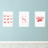 Custom Coquette Strawberries & Bows Design (ウッドフロア)