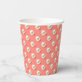 Custom Coral Pearl Paper Cups – “Cheers to Lydia 紙コップ (裏面)