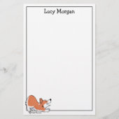 Custom Corgi Cute Dog Art Stationery 便箋 (正面)