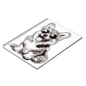 Custom Corgi Puppy with Sunglasses | Sketch Art ノートブック (左側)