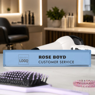 Custom Corporate Business Logo Black Acrylic Desk デスクネームプレート