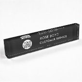 Custom Corporate Business Logo Black Acrylic Desk  デスクネームプレート