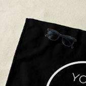 Custom Corporate Business Logo Black Chocolate Fav ビーチタオル (インサイチュ)