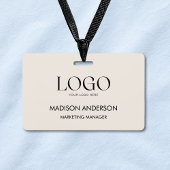 Custom Corporate Business Logo Modern ID バッジ