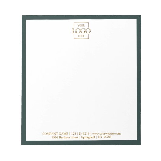 Custom Corporate Business Logo Modern Professional ノートパッド (正面)