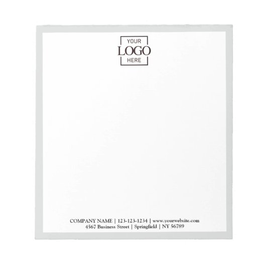 Custom Corporate Business Logo Modern Professional ノートパッド (正面)