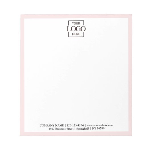 Custom Corporate Business Logo Modern Professional ノートパッド (正面)