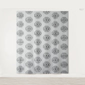 Custom Corporate Business Logo Pattern Backdrop タペストリー (正面)