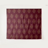 Custom Corporate Business Logo Pattern Backdrop タペストリー (正面(横))